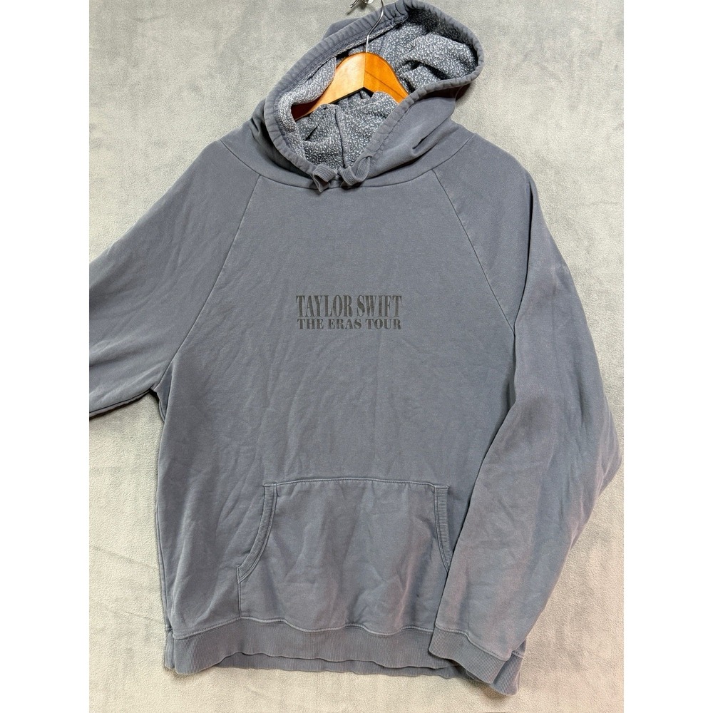 Taylor Swift The Eras Tour 2023-2024 Hoodie Mens Large Blue Gray Pullover - Picture 10 of 10